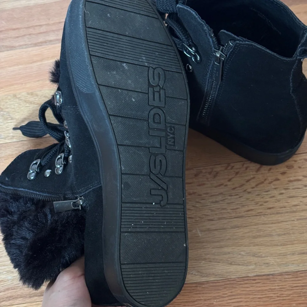 J/Slides NYC leather and faux fur boots Size 8.5‎ M - Picture 6 of 6